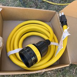 Kanayu 15ft 30 Amp To 15 Amp 110 Volt RV Adapter Cord Compatible With NEMA 5-15P To L5-30R, 3 Prong Locking RV Power Adapter 15A Household Male To 30A