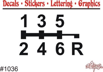 6 Speed Sticker 1036