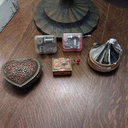 Five Music Boxes - $50 for ALL of them Together