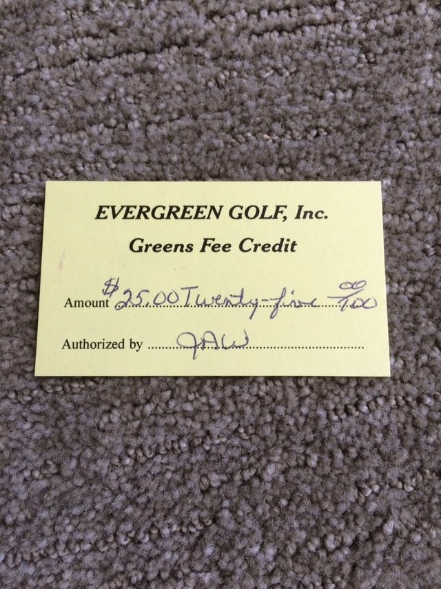 Greens Fee Voucher