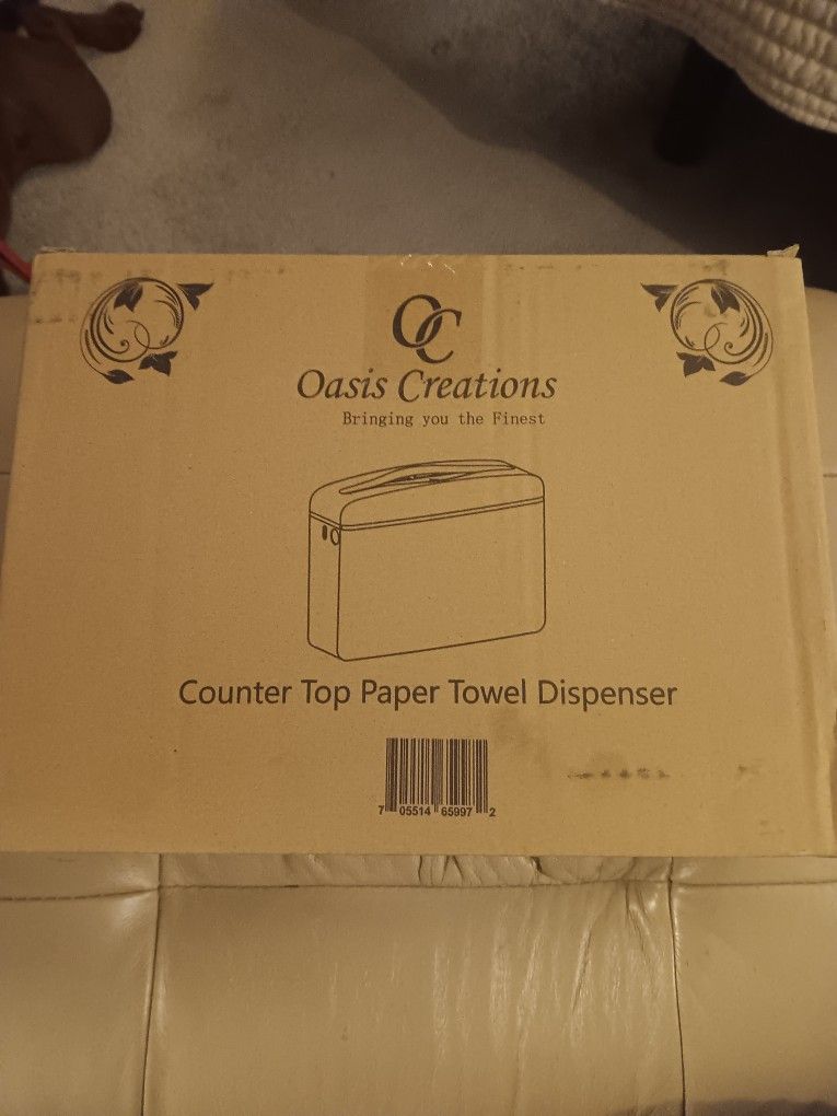 Countertop Multifold Hand Paper Towel Dispenser by Oasis Creations, Single Sheet Dispensing – Glossy