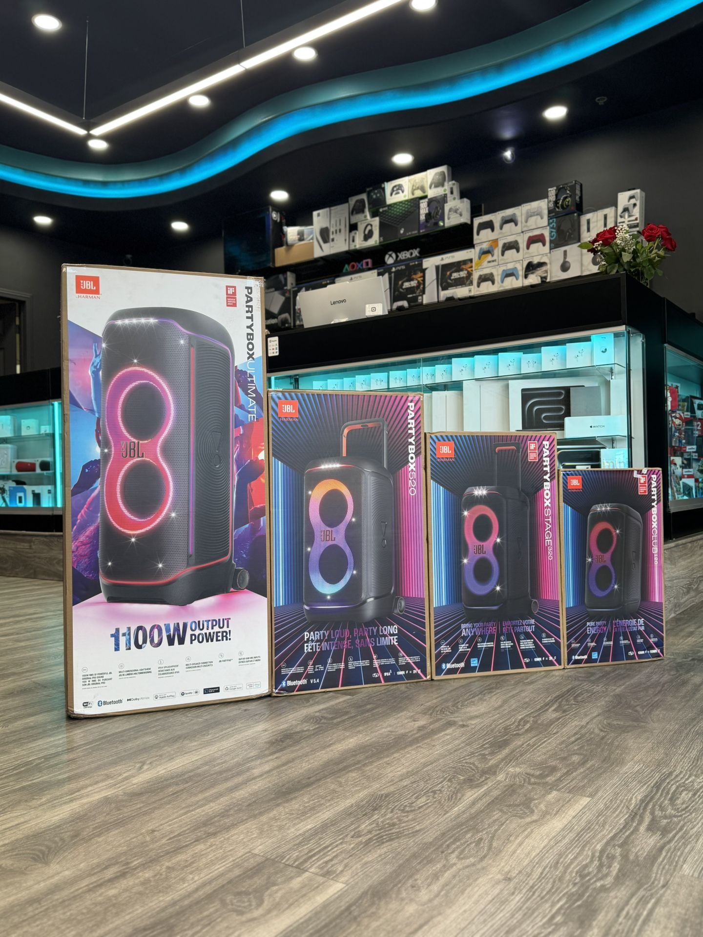 JBL Party Box Club 120, Stage 320, 520 & Ultimate Available