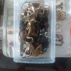 2 Tubs Of Costume Jewelry 