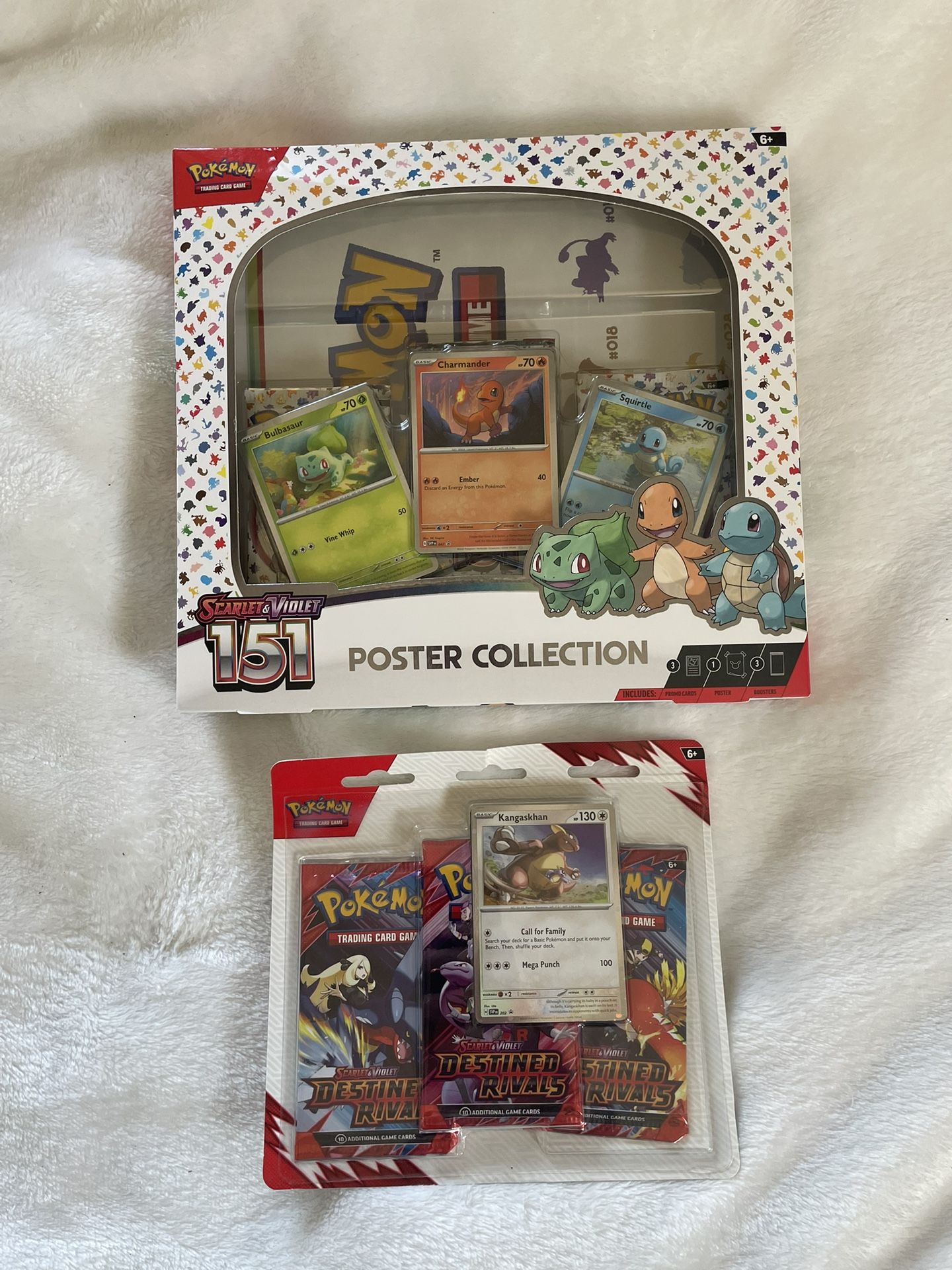 151 Poster Collection 3-Pack, Destined Rivals Blister 3-Pack LOT OF 2 - New/Sealed Pokemon Cards