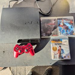 Sony PS3 PlayStation With 7 Games And Controller 