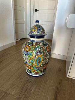 Mexican Vase With Lid