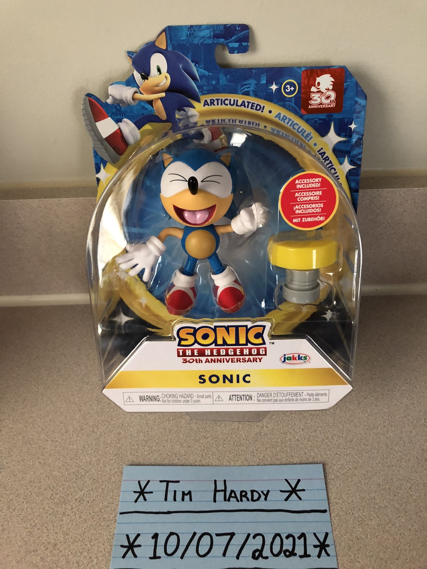 Sonic The Hedgehog 30th Anniversary Sonic With Spring Figure BRAND NEW!