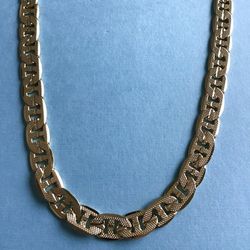 24” Diamond Cut Necklace 14k Gold Plated 8mm *Pickup Boca Raton 