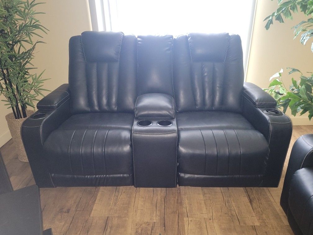 Ashley Dual Recliner Center Point With LED lights