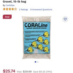 CaribSea CoraLine Florida Crushed Coral Marine Gravel,20 lb bag