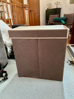 Double Compartment Laundry Hamper w/ Lid & Mesh Bags