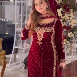 Red Velvet Party Wear 