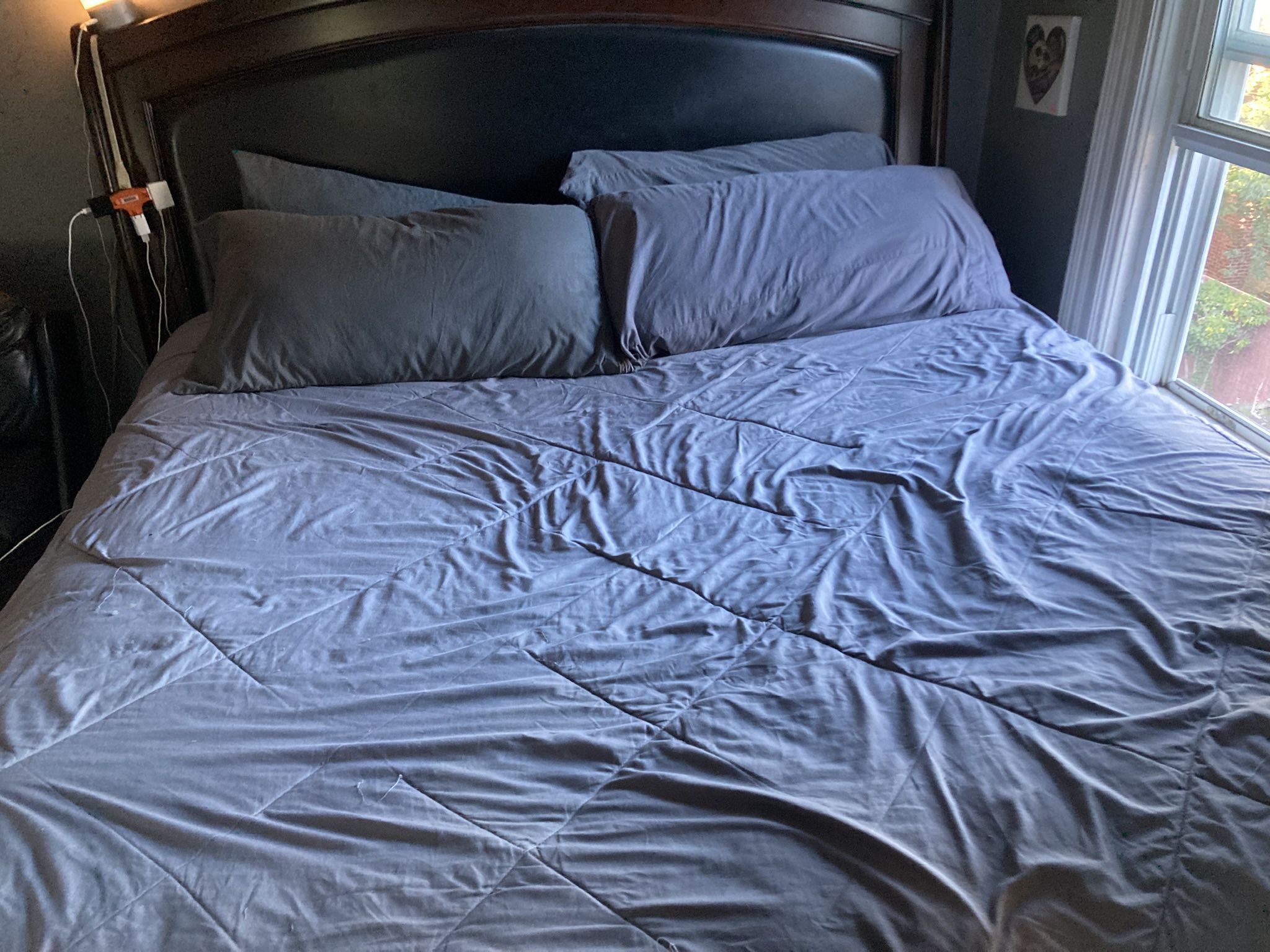King Size Bed, Frame, Headboard, Box Spring
