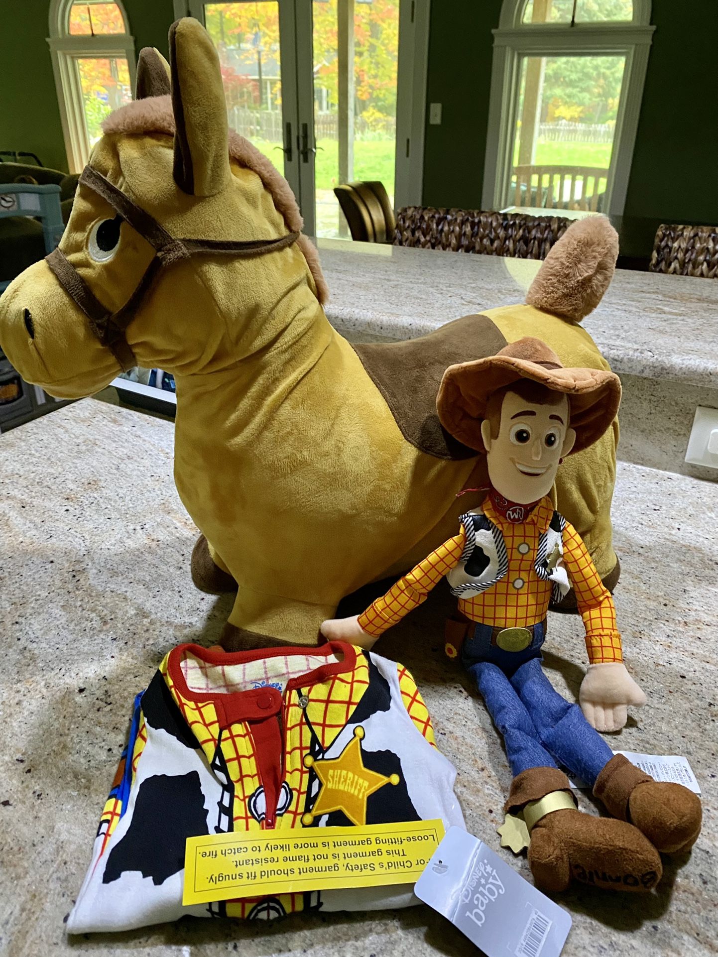 Disney Toy Story Woody Costume with Bouncy Horse NWT
