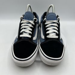 Vans Old Skool 508182 Blue Black White Low Top Sneakers Men 5.5 Women 7