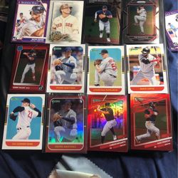 Boston Red Sox Baseball Cards Ft. 4 Color Matching Red Foil Parallels One A Retro 88 Subset!