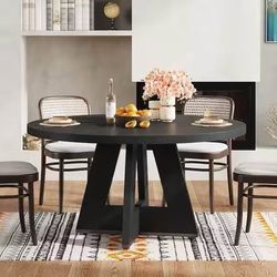 Farmhouse dining table black