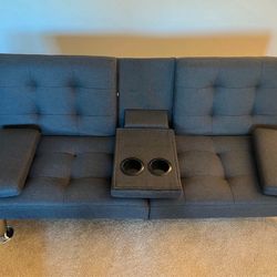 Grey Futon / Couch (Delivery Available)