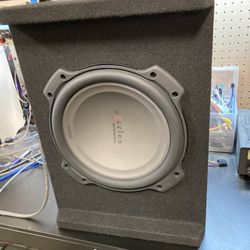 Excelon Series 12" 400W RMS (2000W Peak Power Handling) Single Voice Coil 2 Ohms Oversized Subwoofer with Sealed Down-Firing Enclosure