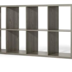 Grey / Gray Wood Ikea Kallax 8 Cube Organizer Storage