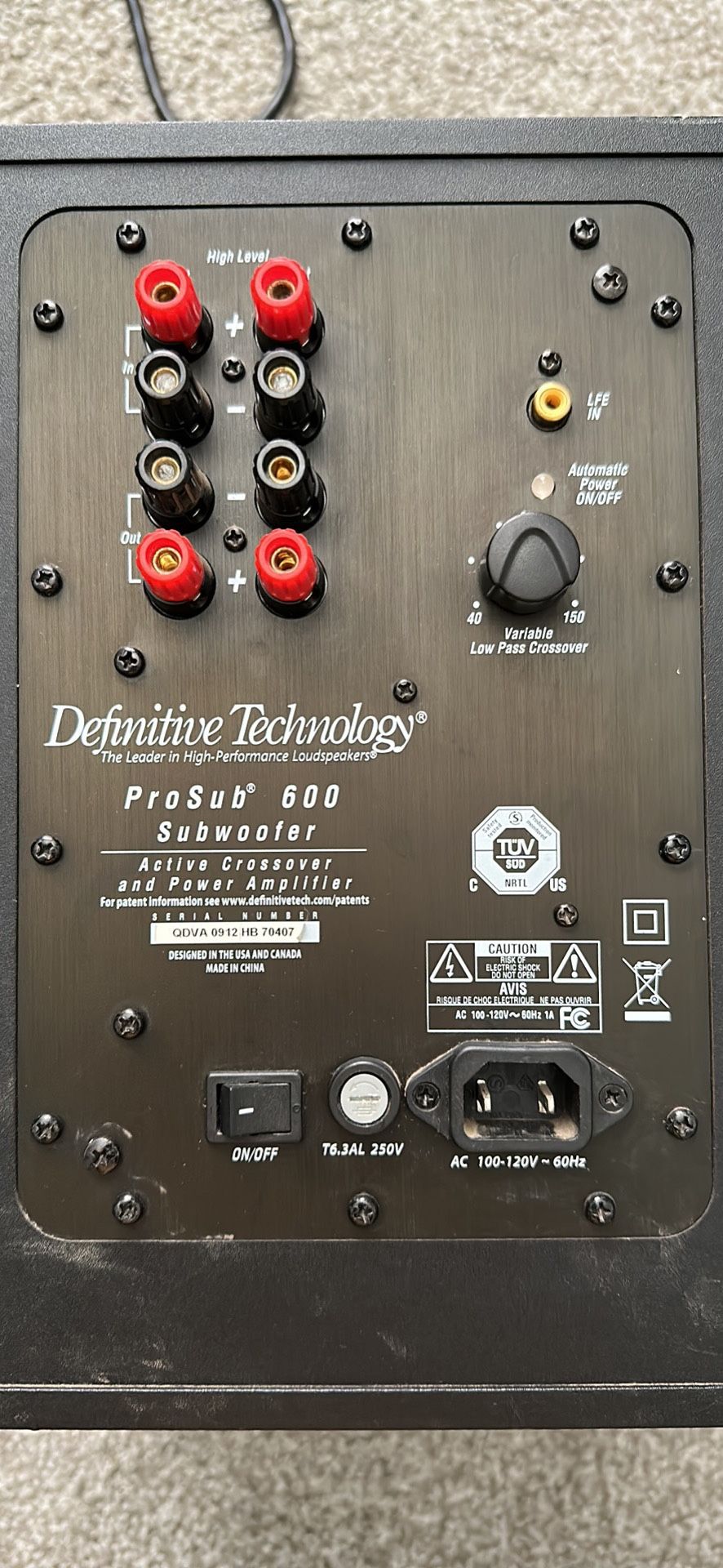 Definitive Technology ProSub 600 for Sale in Fresno, CA OfferUp