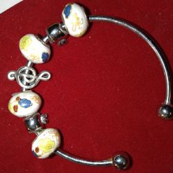 Murano beaded Cuff Bracelet 