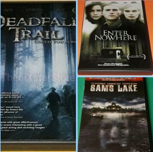 ENTER NOWHERE DVD Horror Movie Lot Deadfall Trail Sam's Lake Very Good Discs