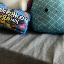Zuru Snackles Daisy the Cow, 1 squishmallows, and brain freeze