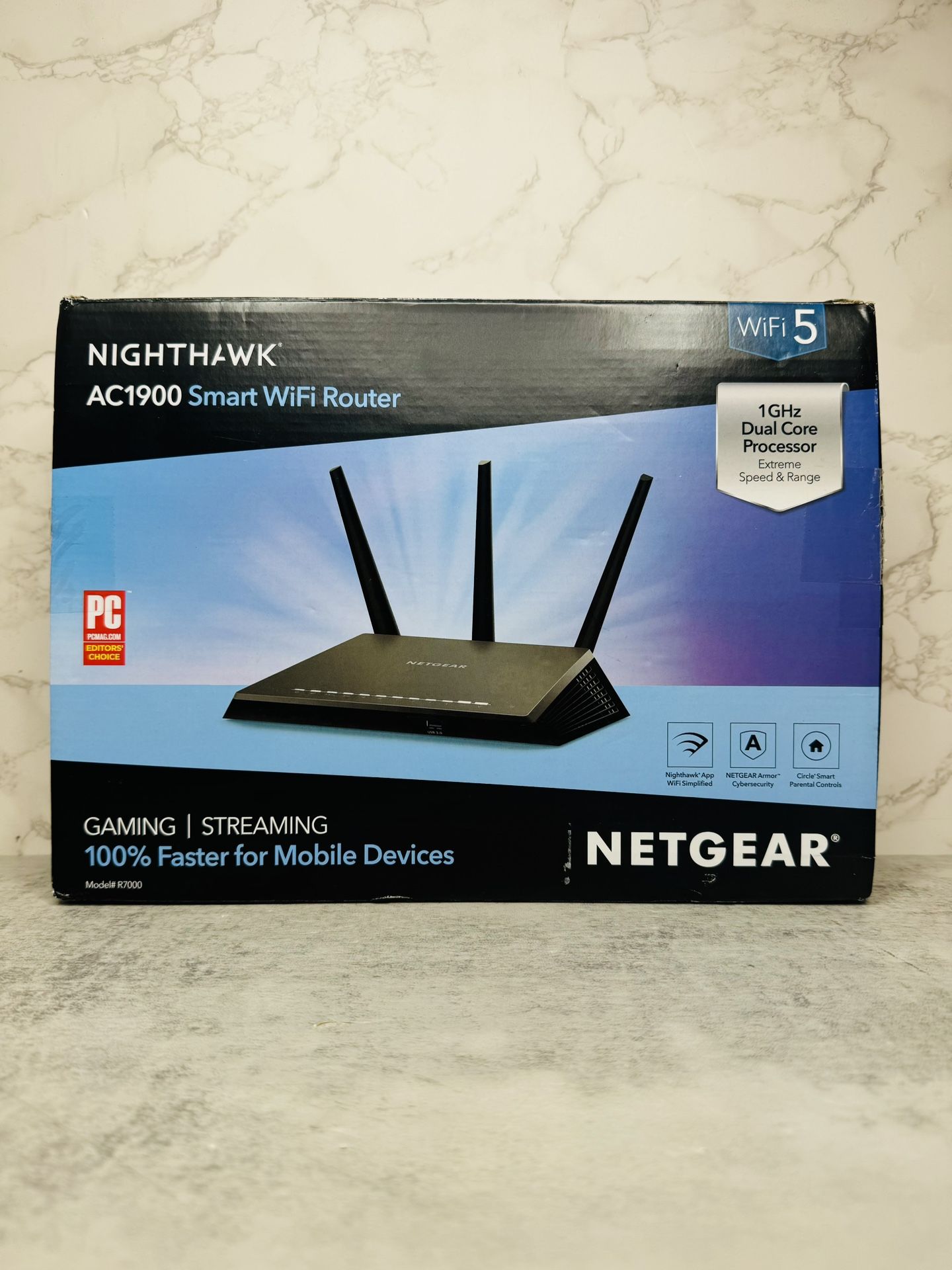 Netgear Nighthawk R7000 WiFi 5 Dual-Band Router AC1900