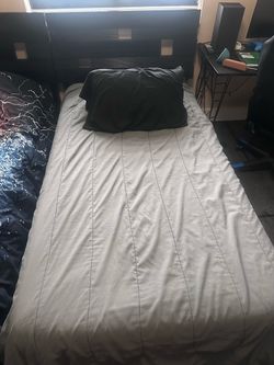 Twin bed frame with mattress