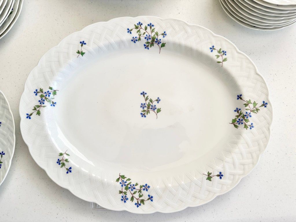 Vintage Bernaurdaud Limoges Porcelain China Nicole oval serving platter Discontinued!