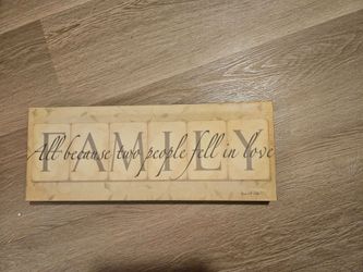 Family Quote Canvas Wall Art Sign