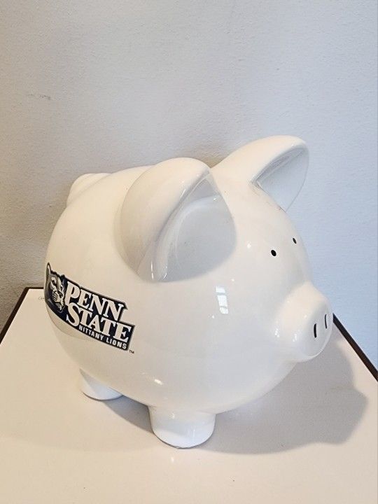 Penn State Nittany Lions Double Sided Ceramic Large Piggy Bank 8" Wide 7.25" Tal