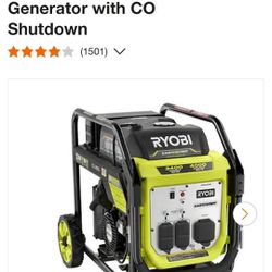New Ryobi 4000 Watt Generator