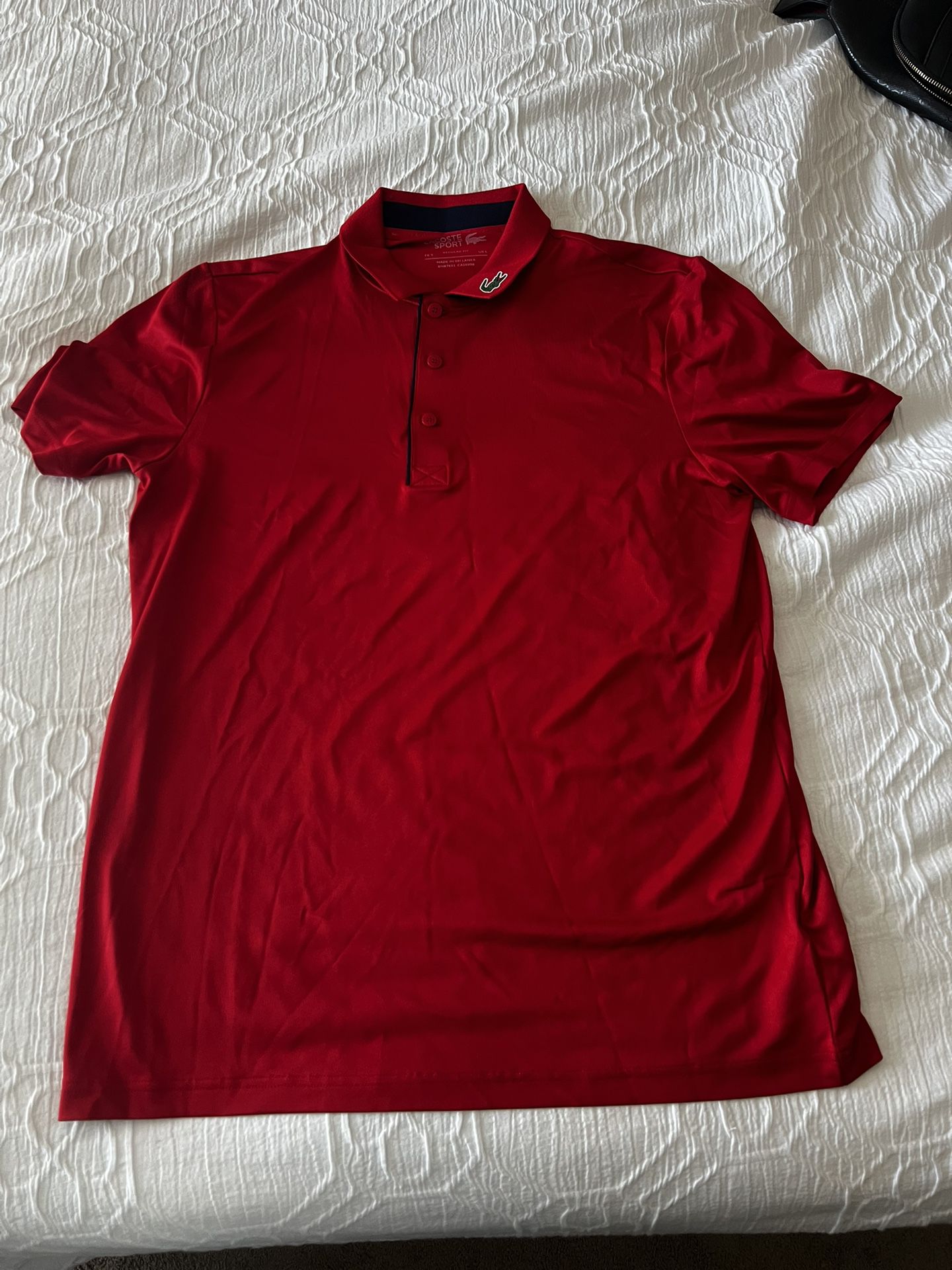 Red Lacoste Polo Shirt L