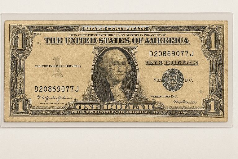 Vintage 1935 $1 Silver Certificate Blue Seal – George Washington