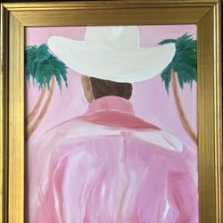 Original Oil Painting - Bubblegum Cowboy 