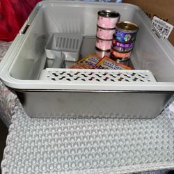 Stainless Steel Litter Box w/ cans