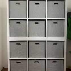 12 Cube Organizer Including Storage Bins 