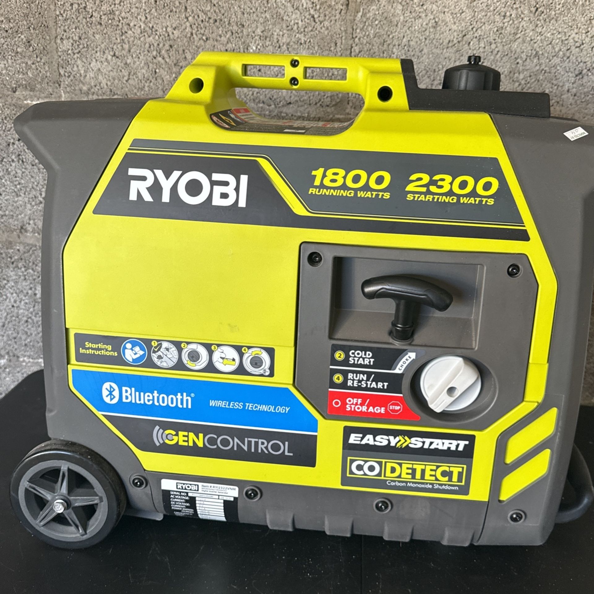2,300-Watt Recoil Start Bluetooth Super Quiet Gasoline Powered Digital ...