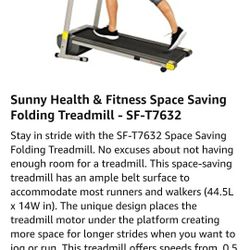 Sunny Health and Fitness Folding Treadmill