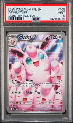 2025 Pokémon Wigglytuff Illustration Rare 105/94 – Phantasmal Flames – PSA 9 Mint – English PFL EN – Stunning Art Collector’s Copy