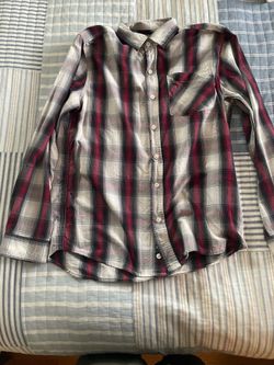 Boys L (14/16) Button Up Long Sleeve Shirt