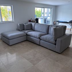 New Grey Sofa Cloud Couch Sectional