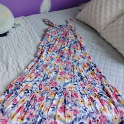 Vestido largo floreado