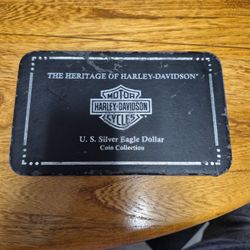 5 Peace Silver Eagles With Harley Davidson Cycles 