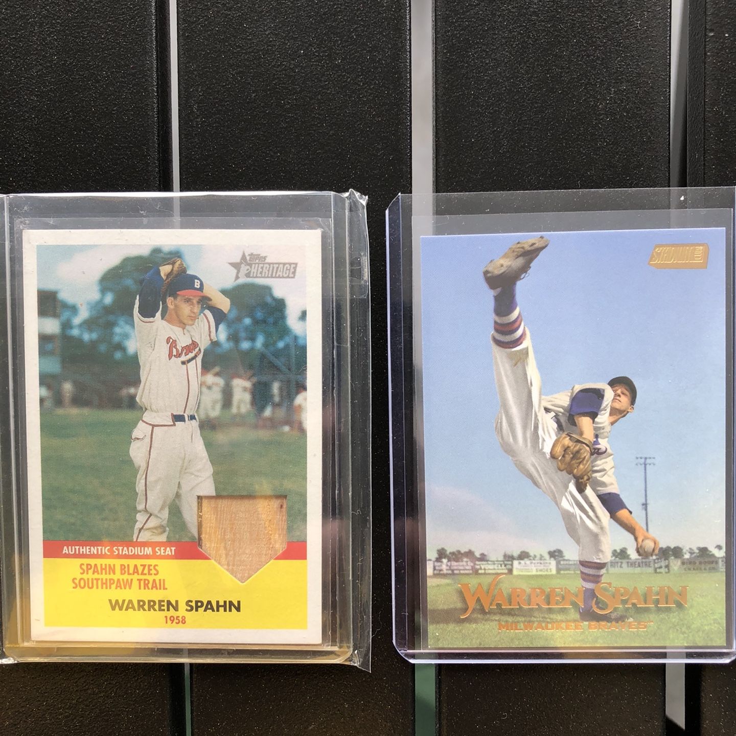 Warren Spahn - 1/1 & Stadium Seat Card!