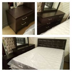 Special - New Queen leather bedroom set