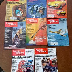 Lot of 8 Vintage 1(contact info removed) Popular Science Magazines