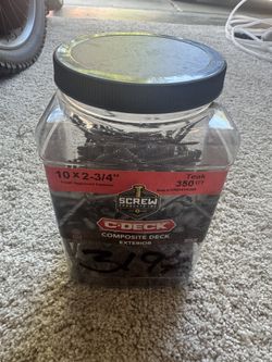 10 × 2-3/4" C-Deck Composite ACQ Compatible Star Drive Deck Screws - River Rock - Pkg of 350